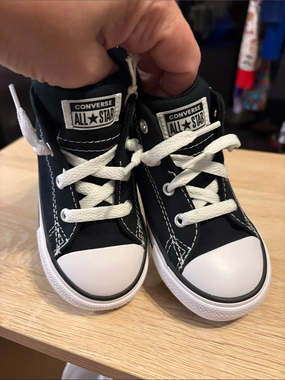 Converse Kids Black and White Canvas High-Top Sneakers